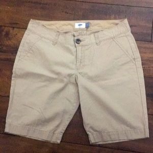Size 8, longer khaki shorts